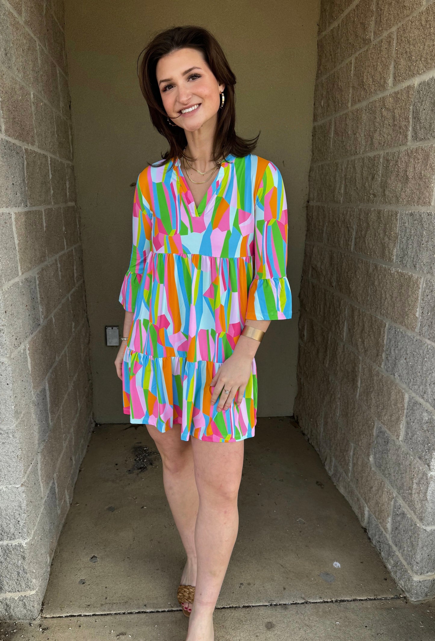 Laguna Dress- Sea Glass Multi