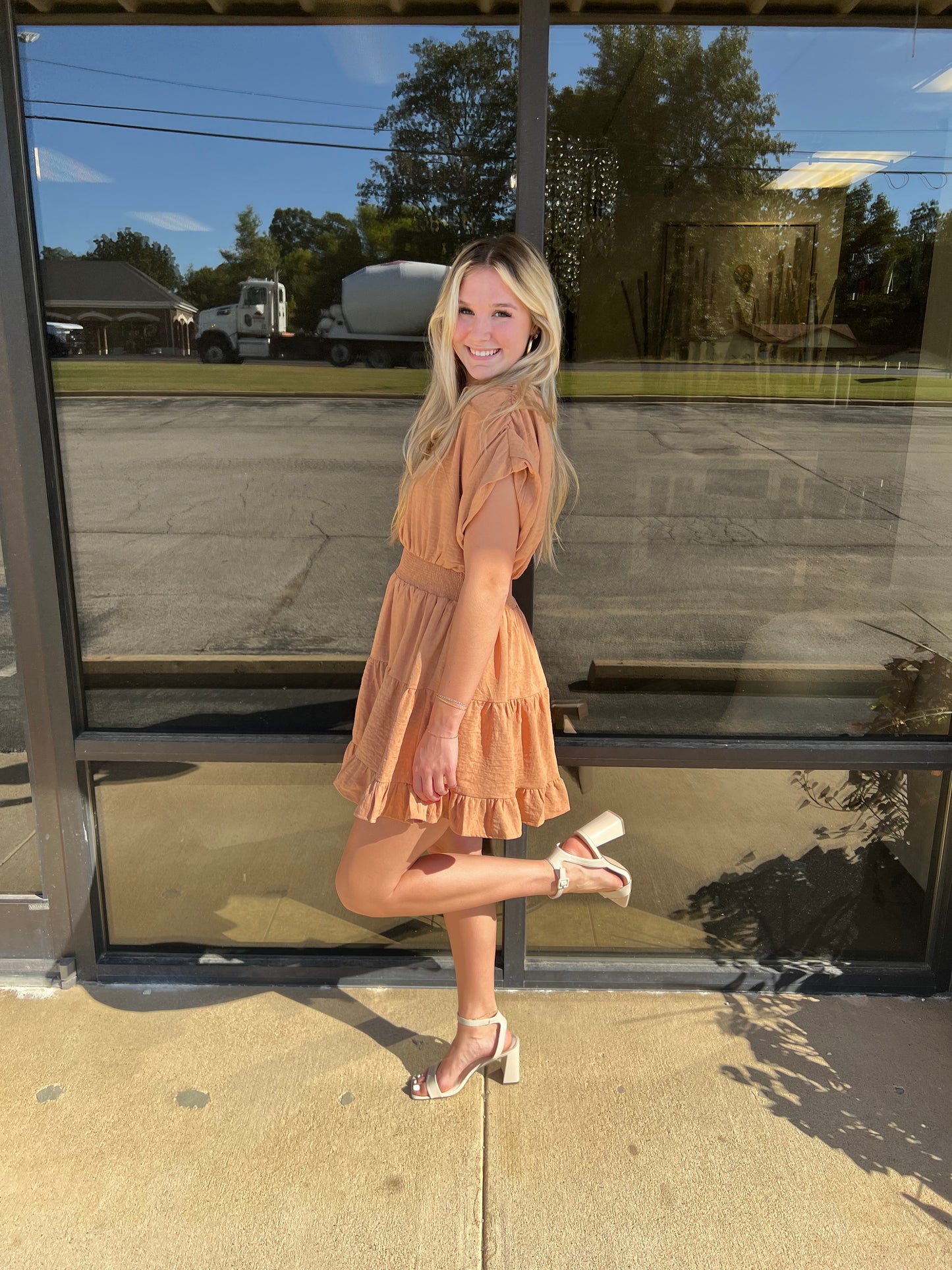 Camel Mini Dress