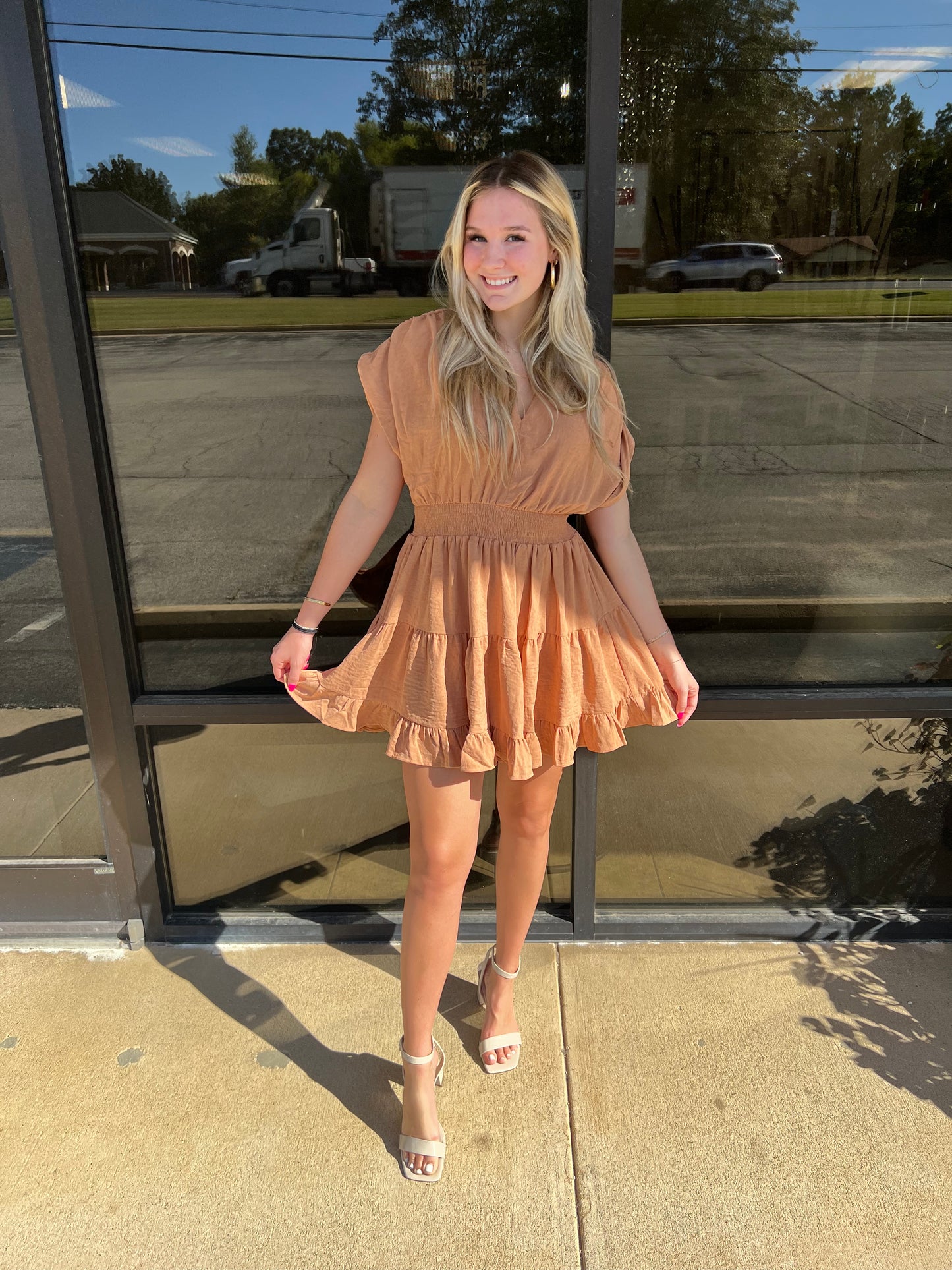 Camel Mini Dress