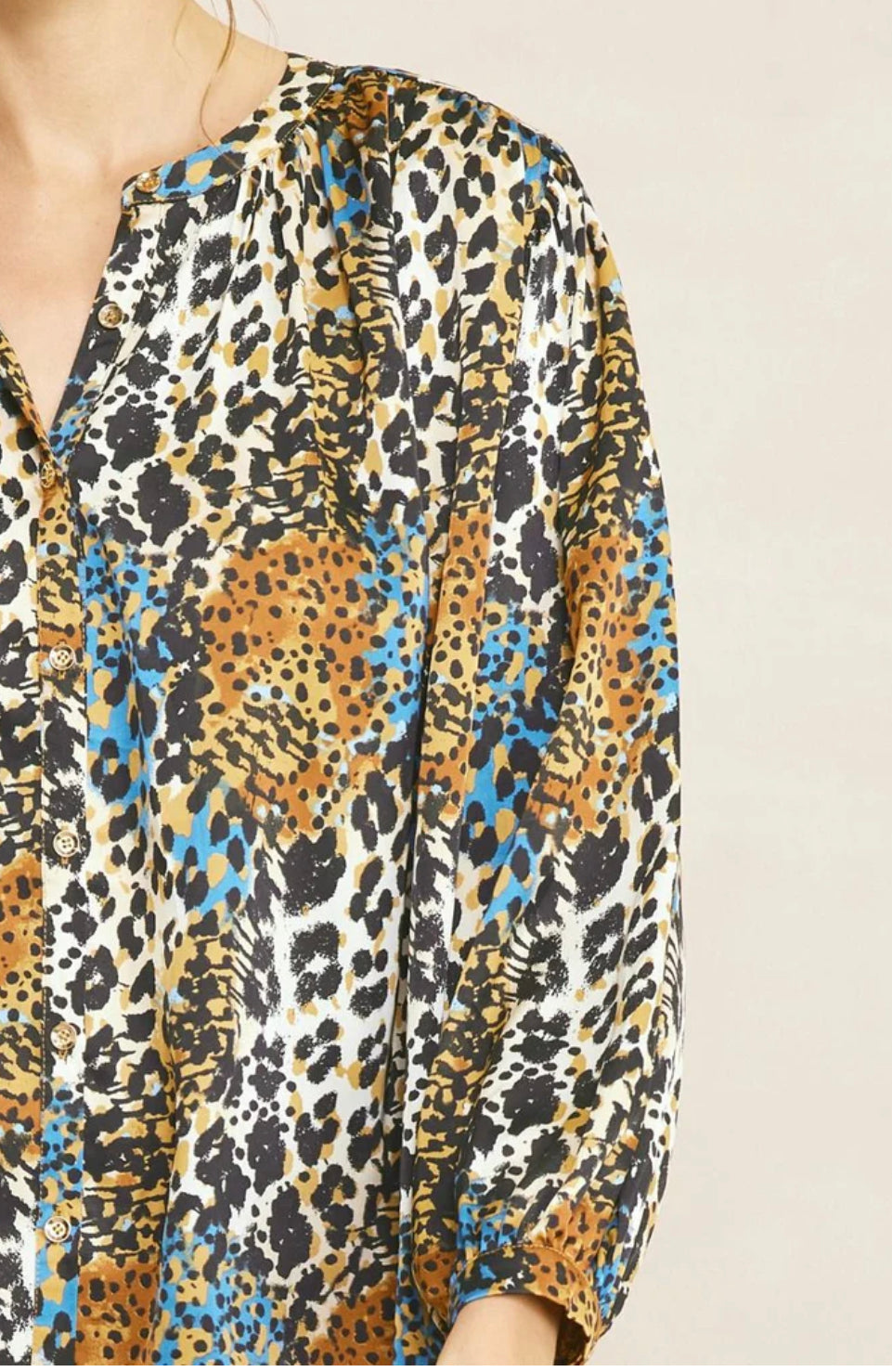 Get Wild Leopard Top - Brown Multi