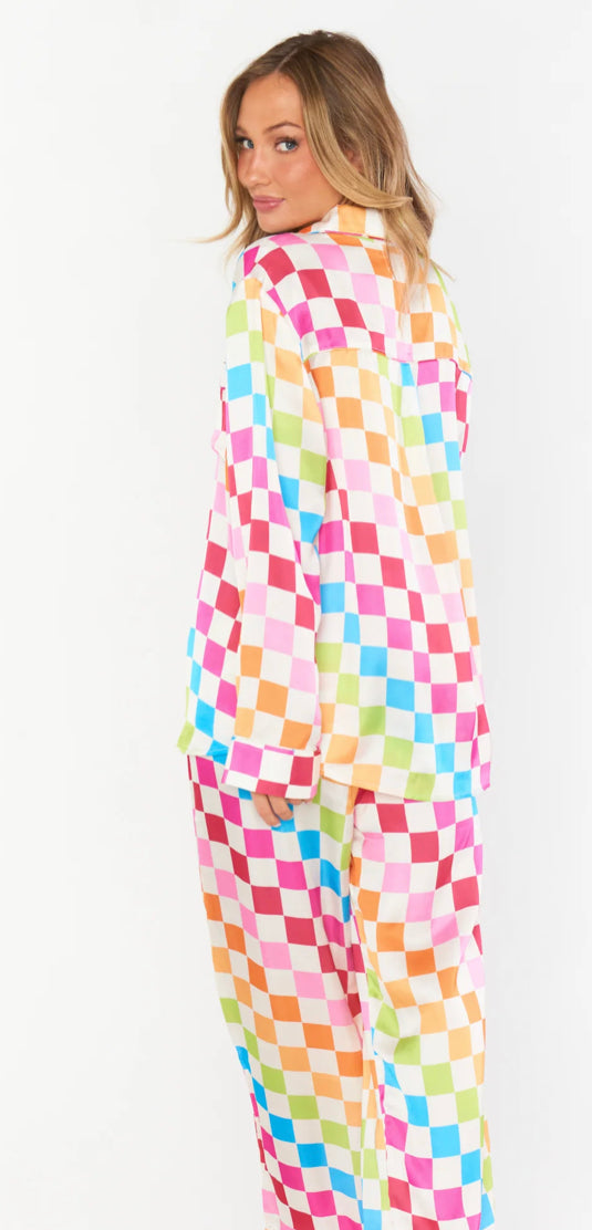 Mumu Checker Silky PJ Set