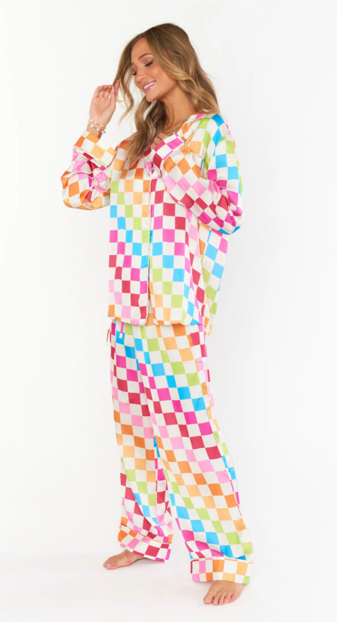 Mumu Checker Silky PJ Set