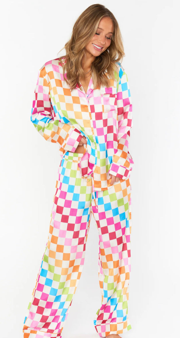 Mumu Checker Silky PJ Set