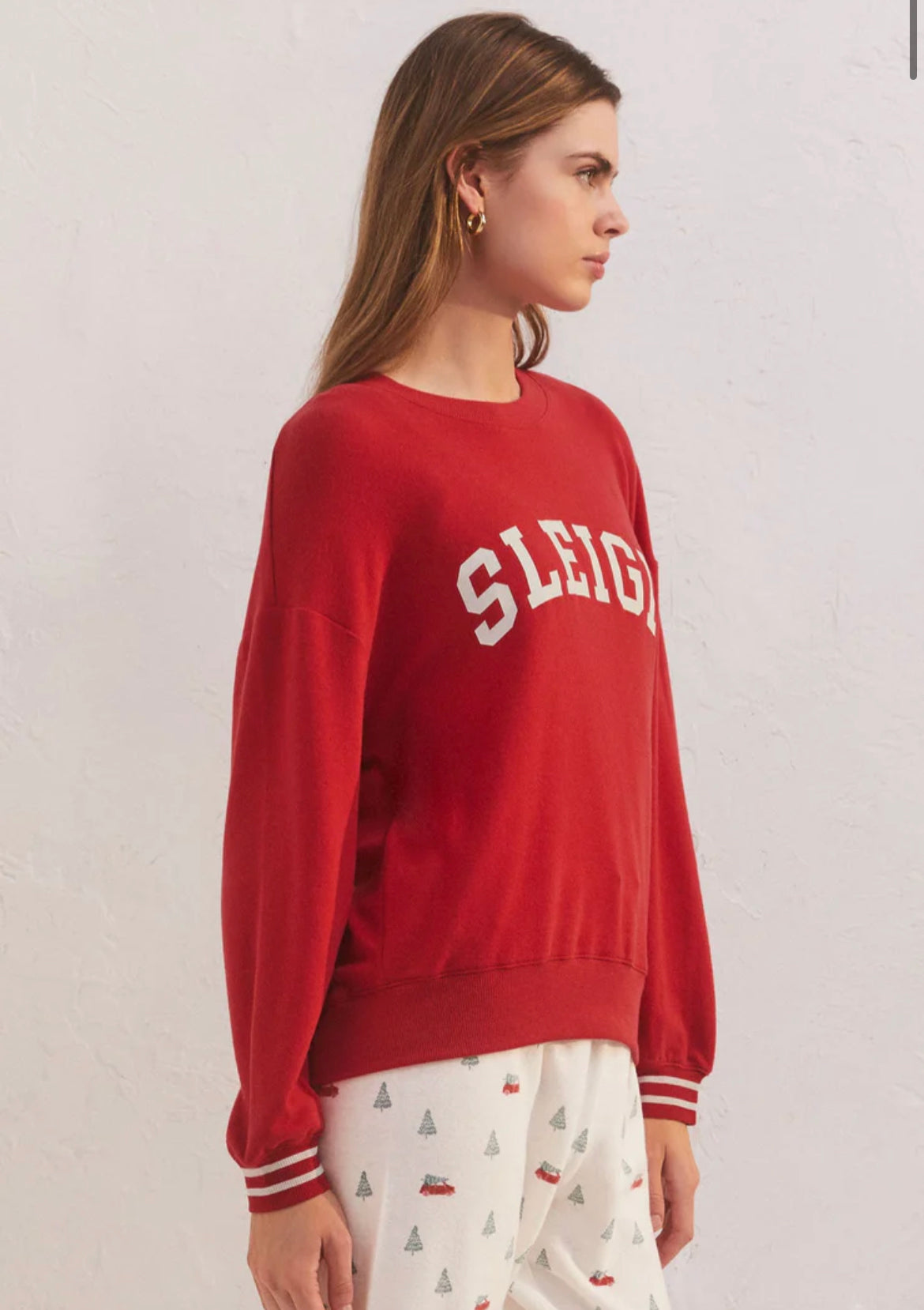 SLEIGH LONG SLEEVE TOP
