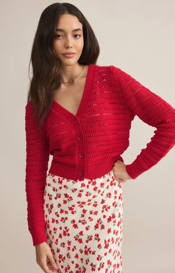 Romance Cardigan in Cherry