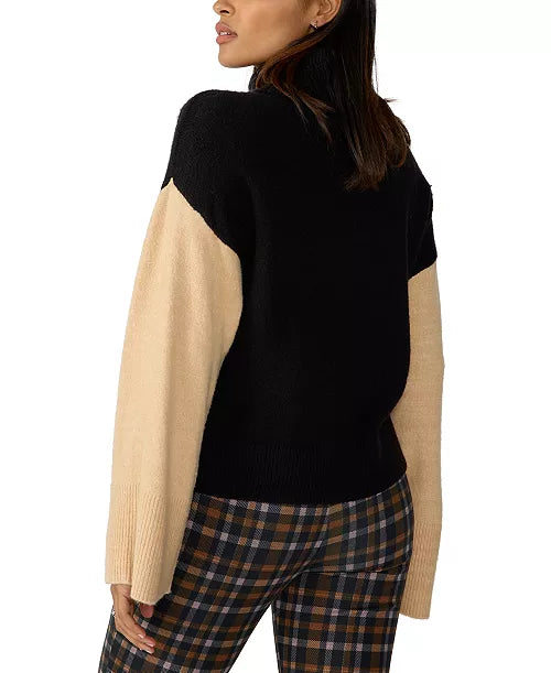 Tan/Black Color Block Sweater