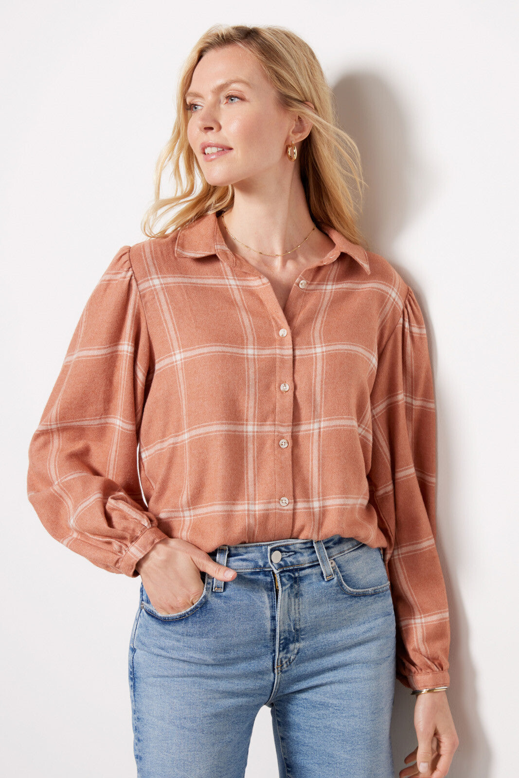 Overland Plaid Top