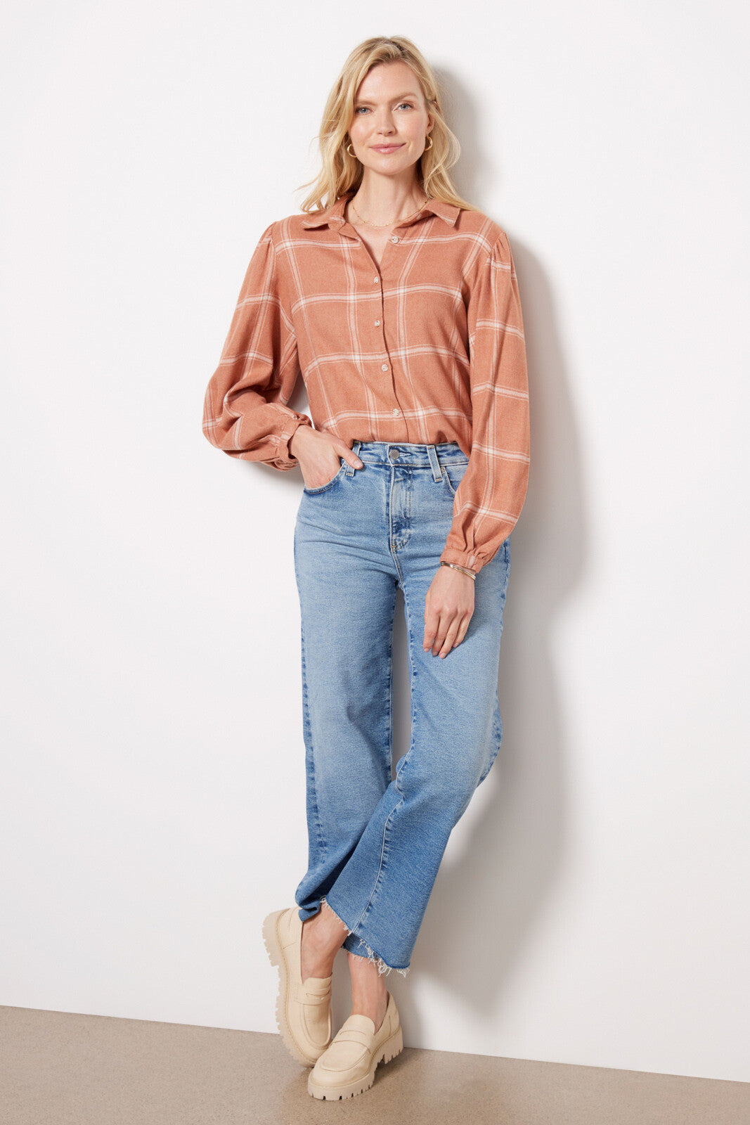 Overland Plaid Top