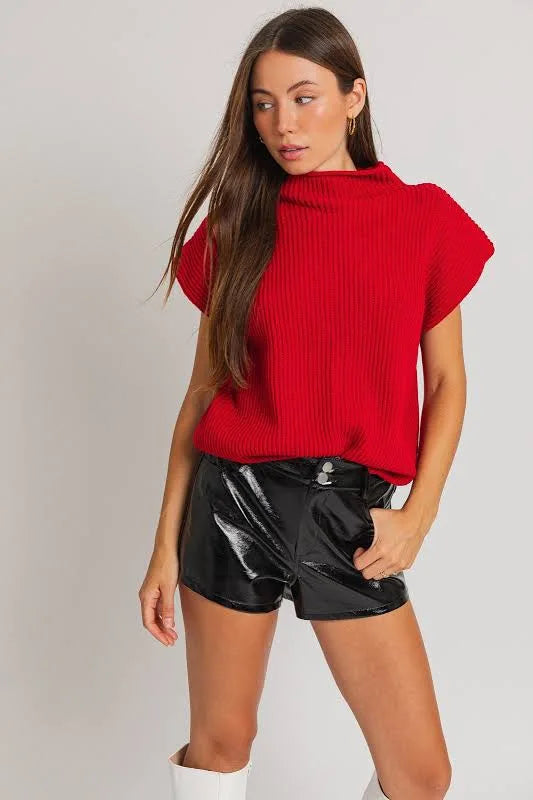 Power Shoulder Sweater Vest