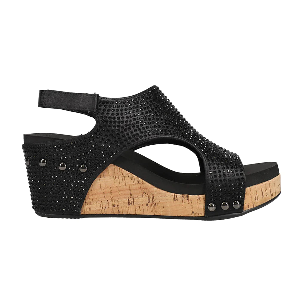 Corkys Carley Wedge Rhinestone Sandals