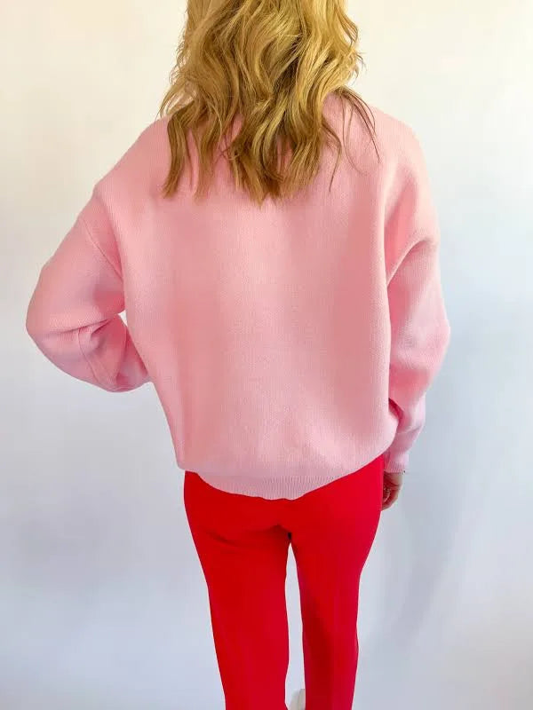 Sparkle Tree Patch Solid Sweater