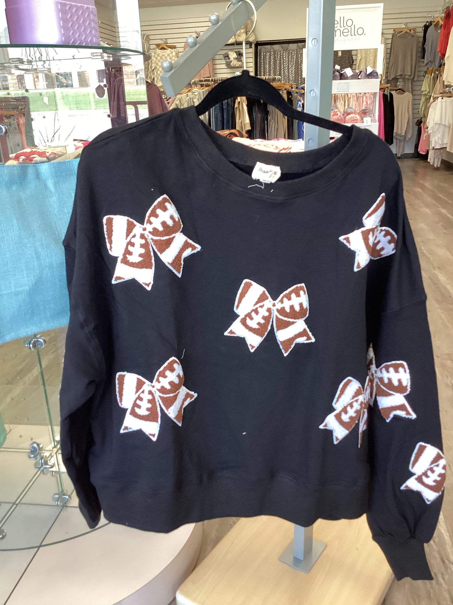 Football color Ribbon sweatshirt