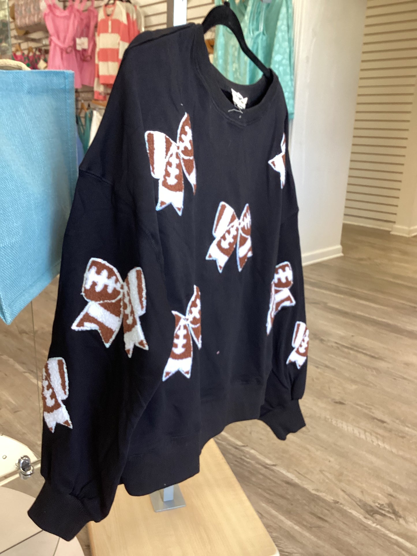 Football color Ribbon sweatshirt