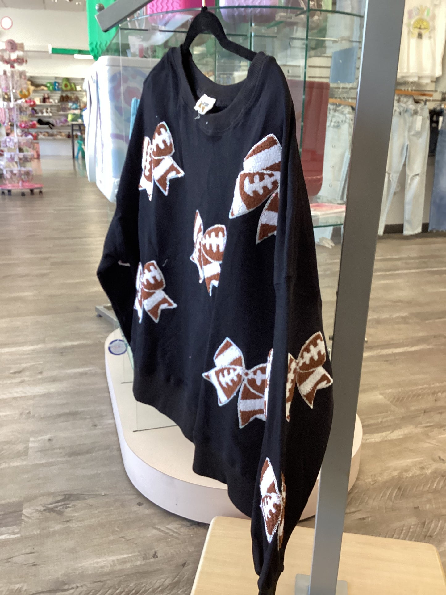 Football color Ribbon sweatshirt