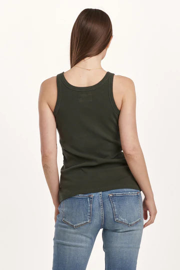 Tamia Racer Tank Deep Emerald