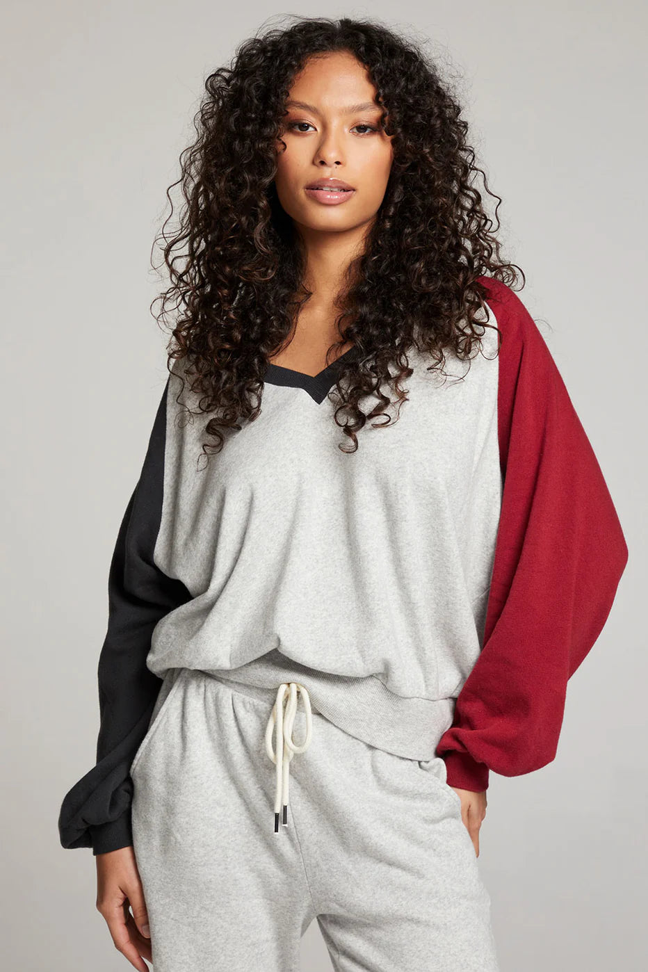 Hannah Fire Color Block V-Neck