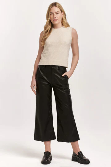 Jen Mid Neck Sleeveless Fitted Sweater