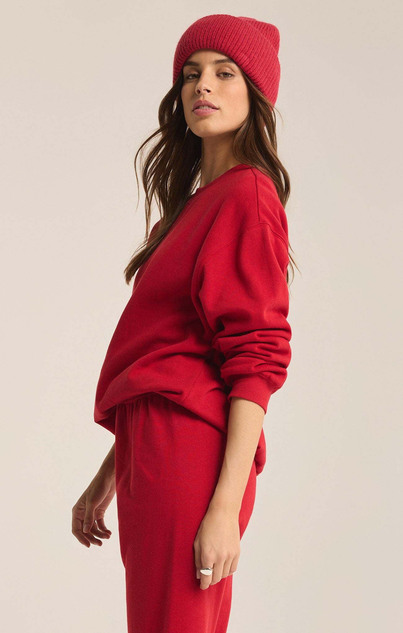 Boyfriend Sweatshirt Haute Red