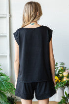 Tie-Wide Waist Banded Pocket Shorts