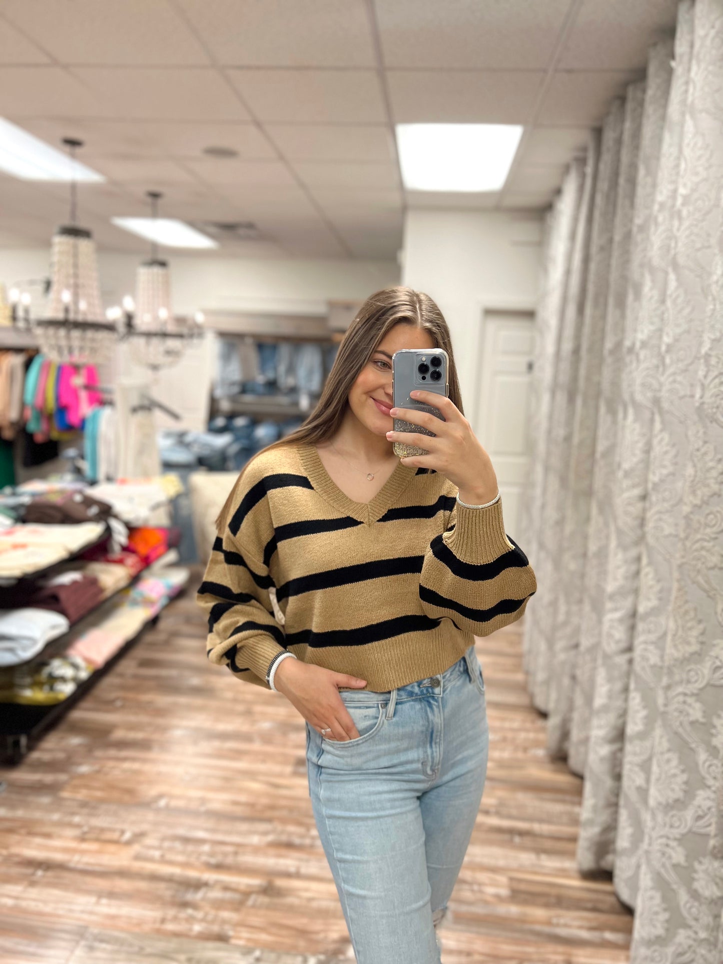 Brown Stripe Sweater