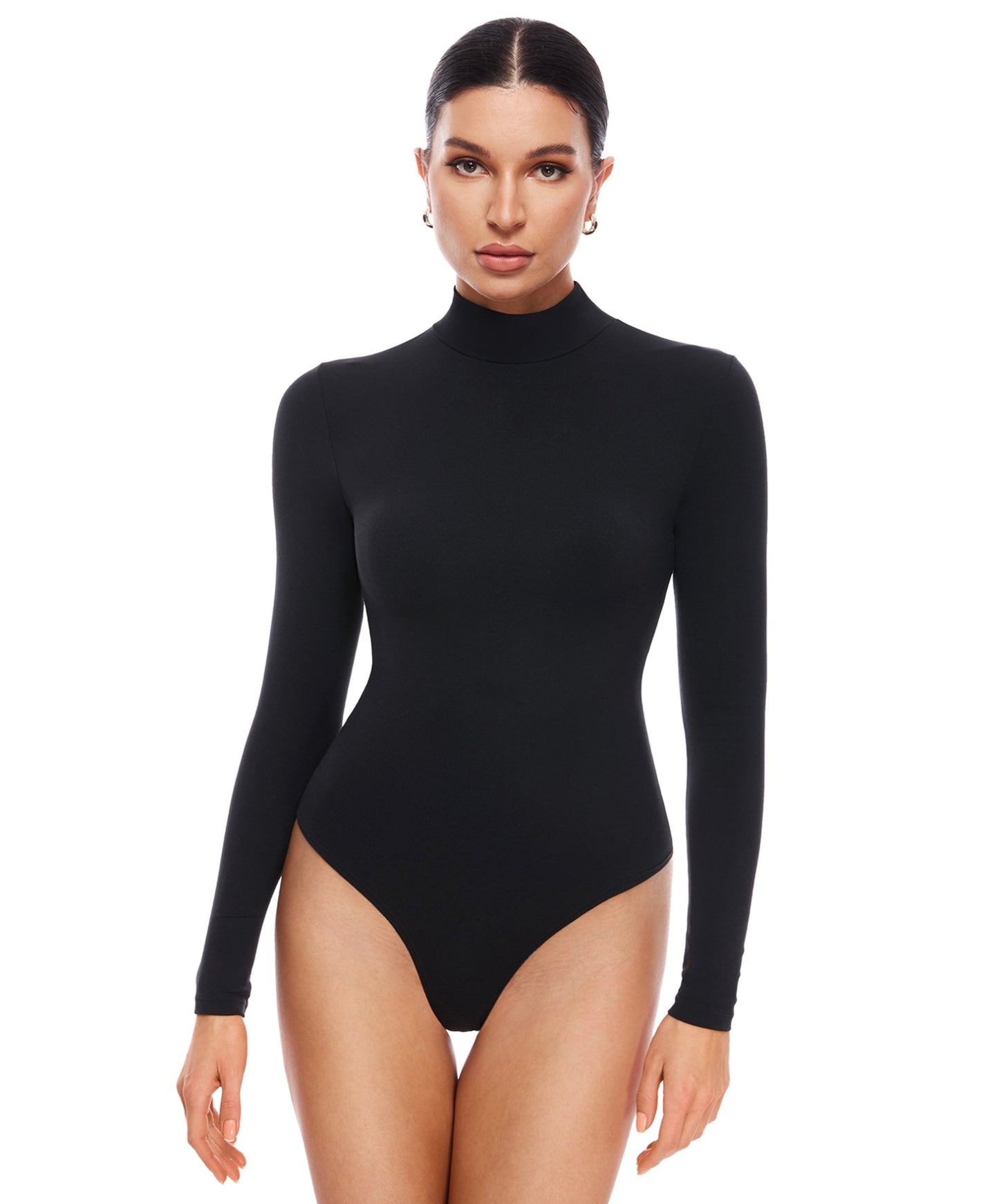 Black Mockneck LS Bodysuit