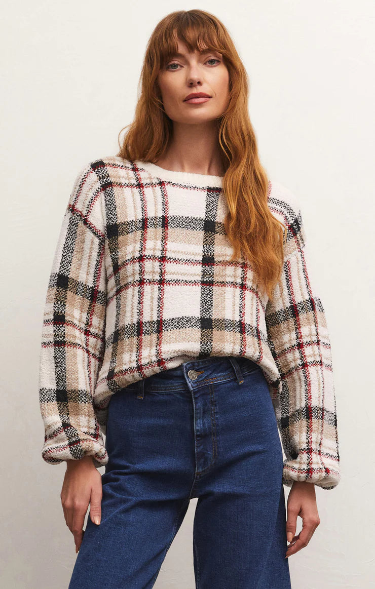 Solange Plaid Sweater