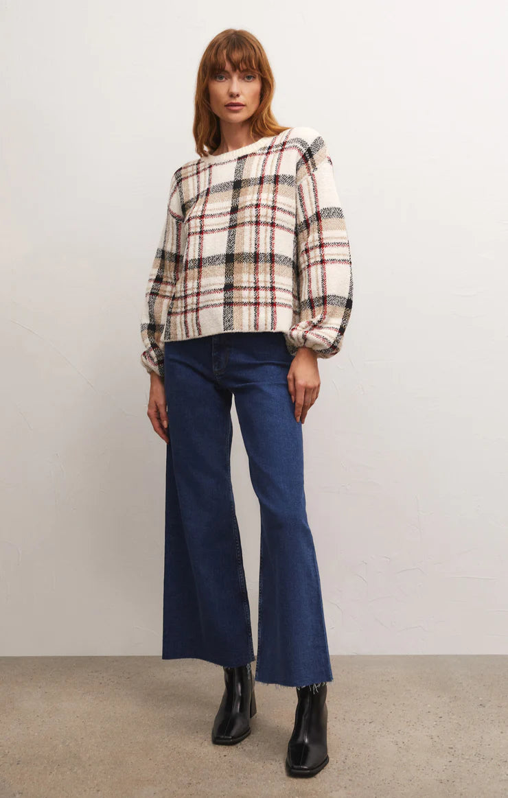 Solange Plaid Sweater