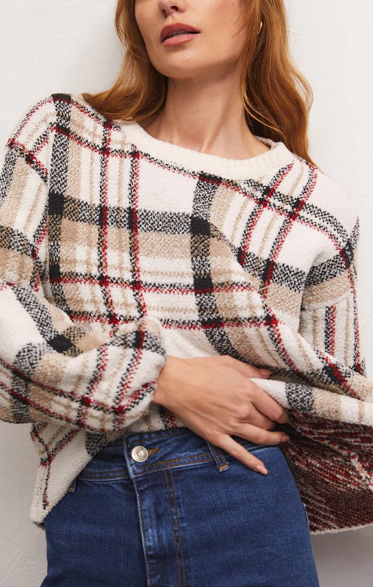Solange Plaid Sweater