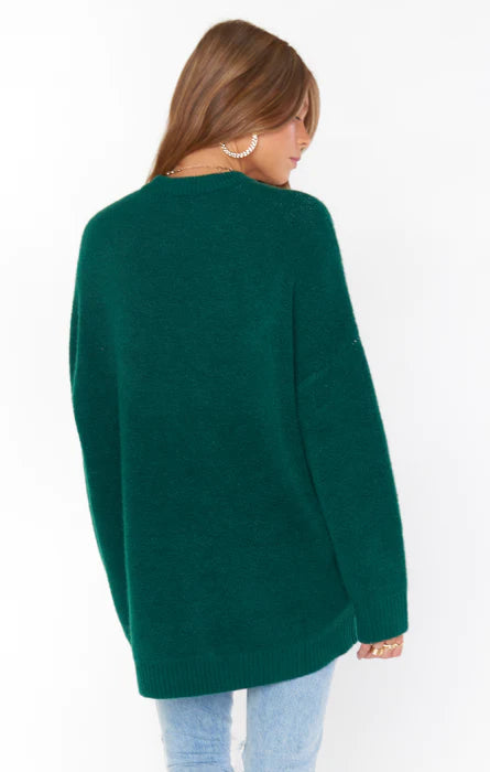 Classic Crewneck Sweater Martini Graphic Knit 