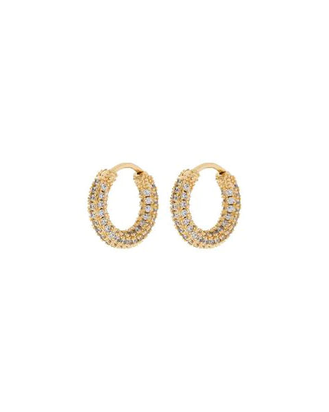 Pave Amalfi Huggies Gold