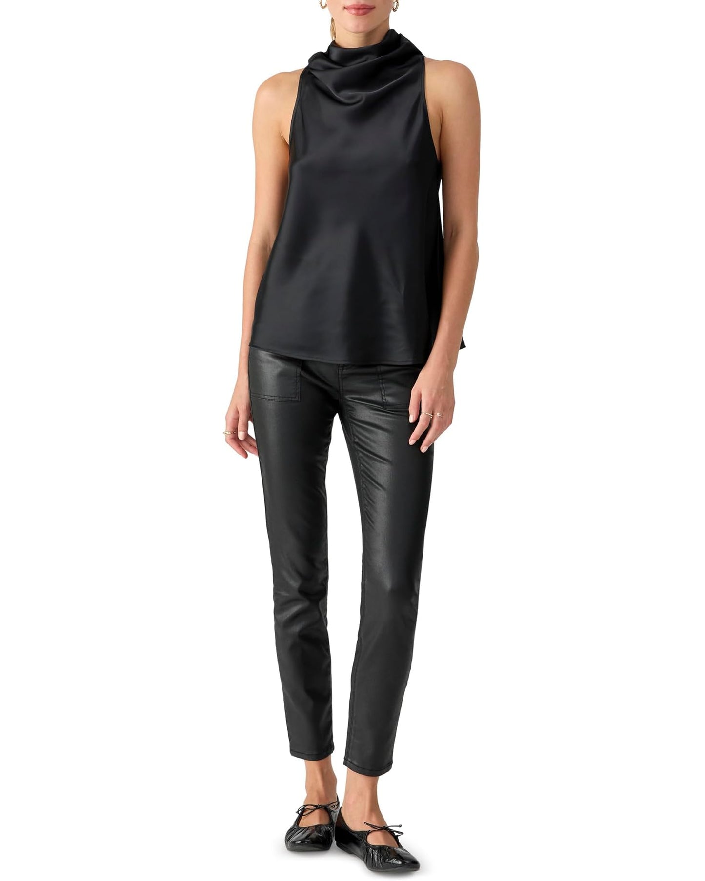 Too Cute Satin Black Top