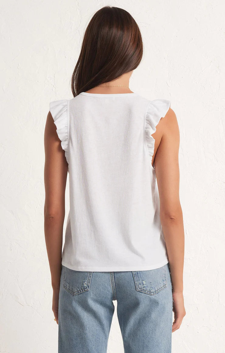 Marielle Flutter Tank- White