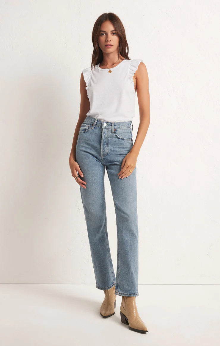 Marielle Flutter Tank- White