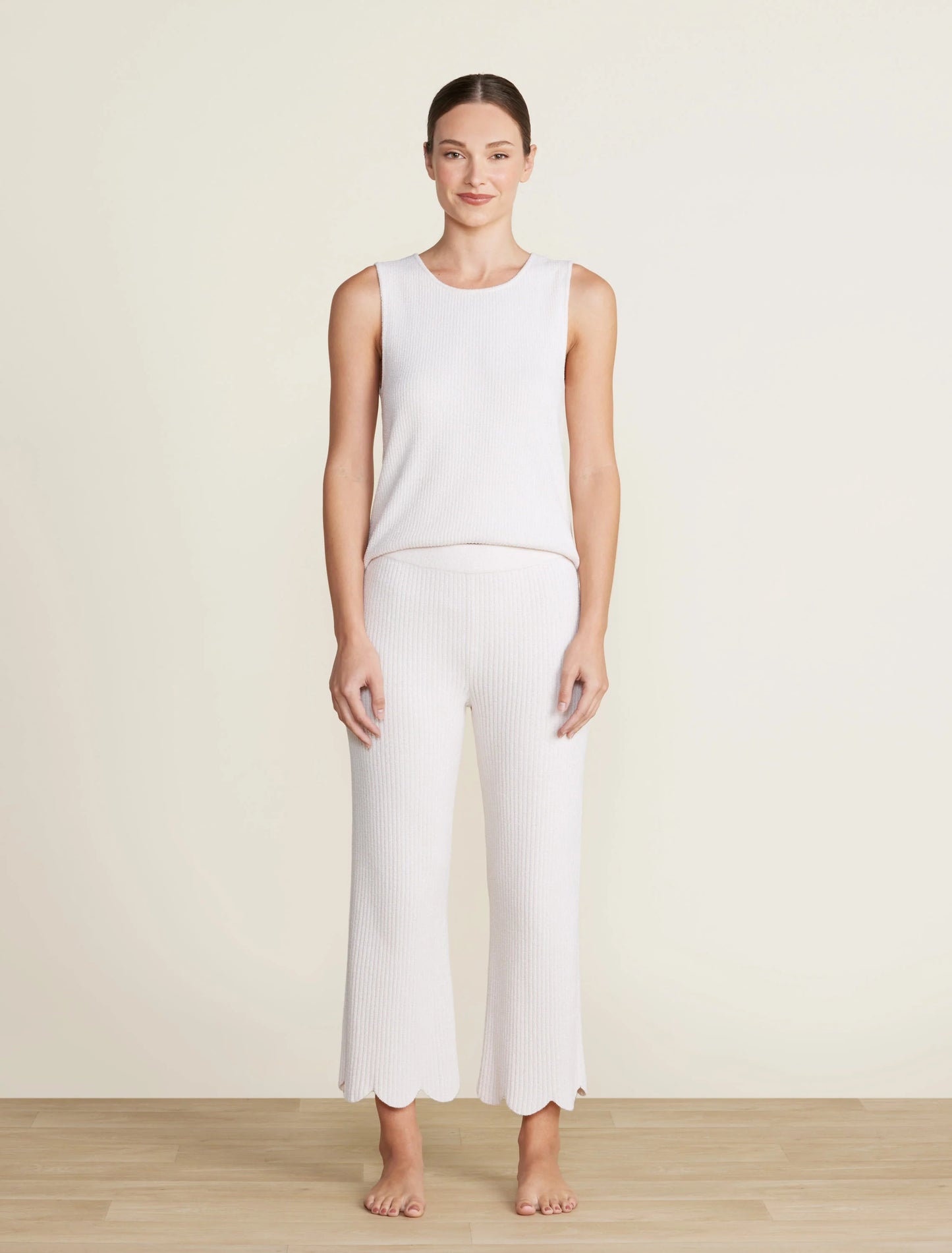 CozyChic Ultra Lite Scallop Cropped Pant - Sand Dune