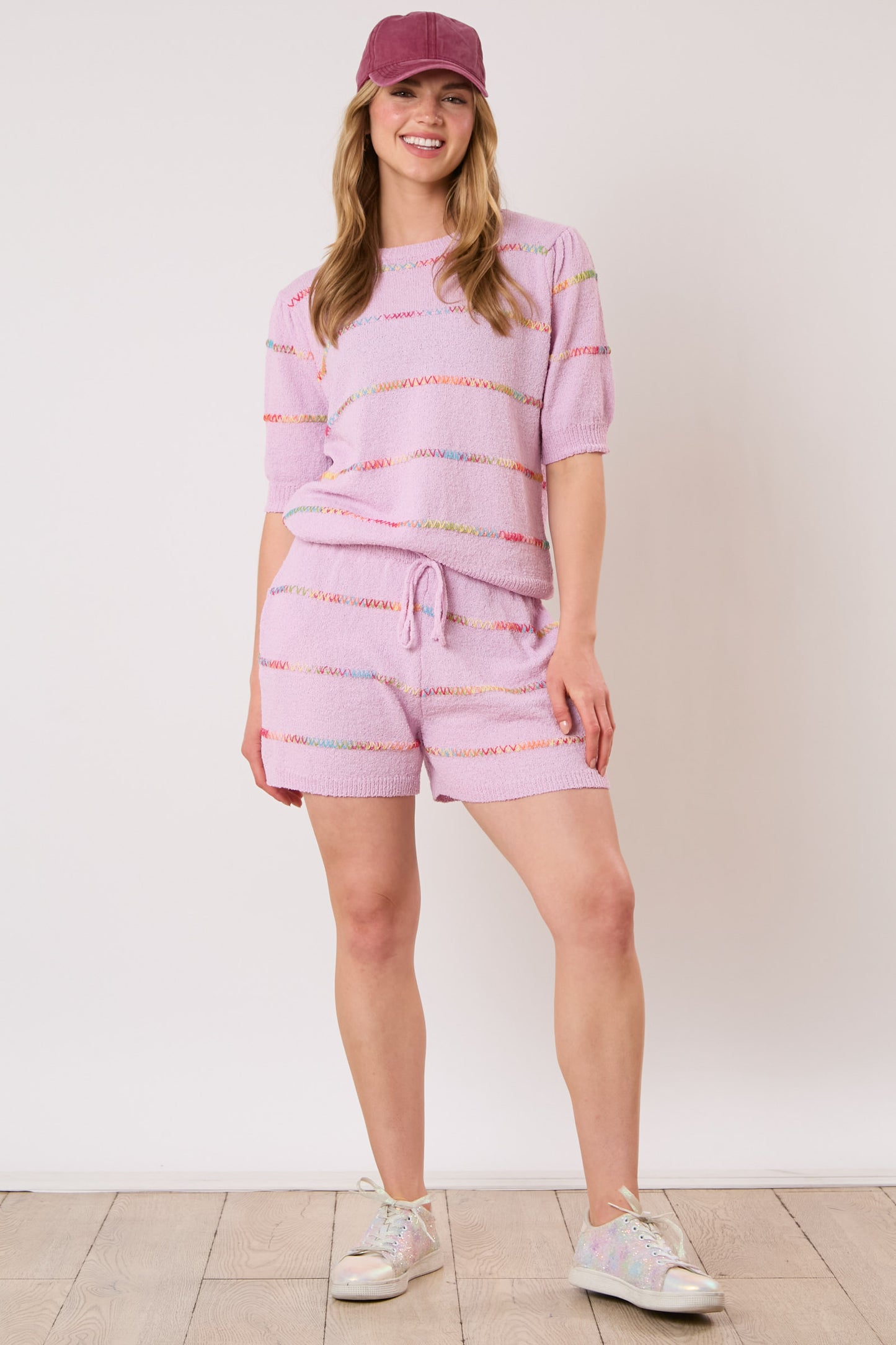 Rainbow Stitch Knit Set