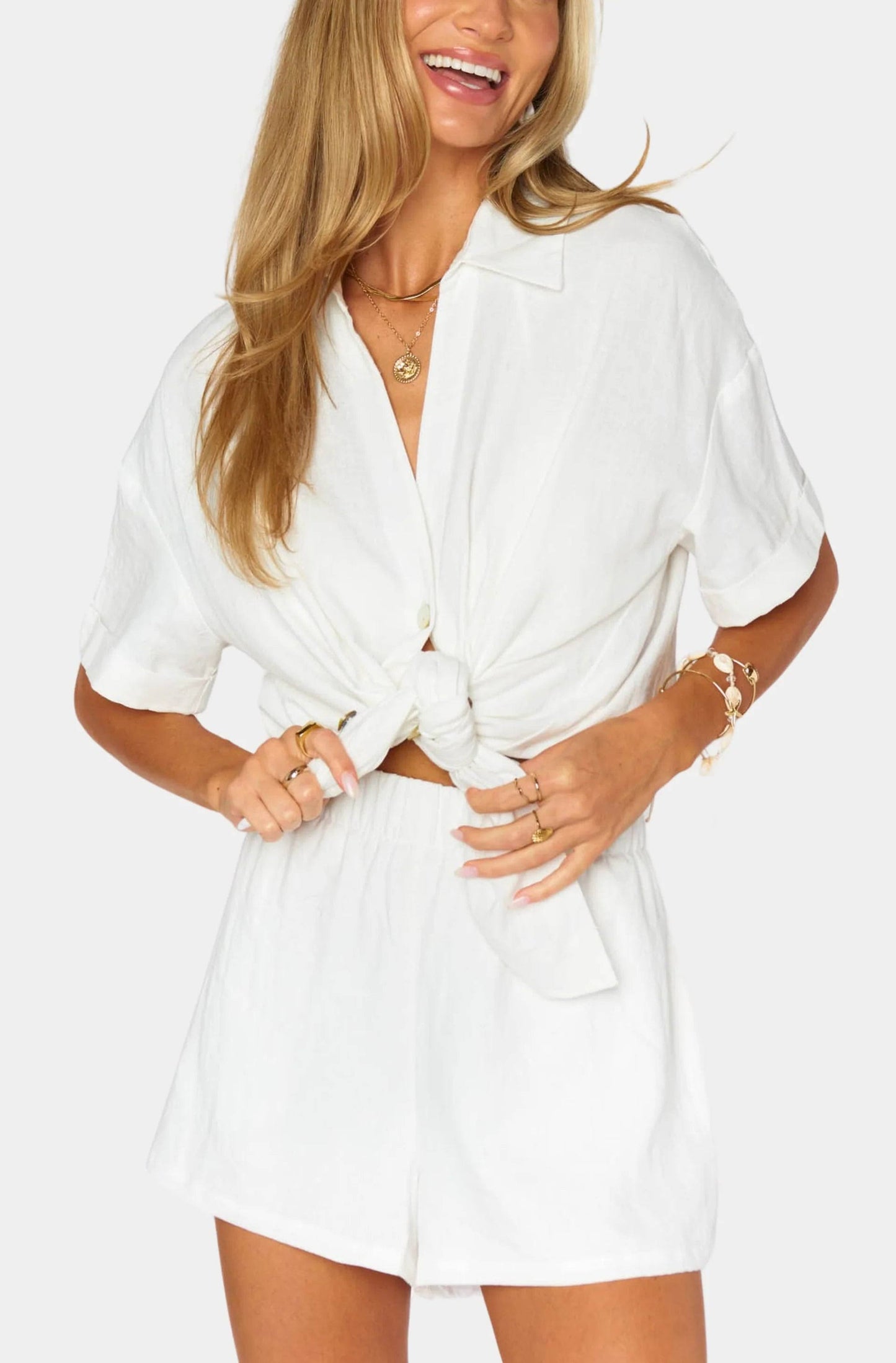 Hendrix Shorts - White Linen