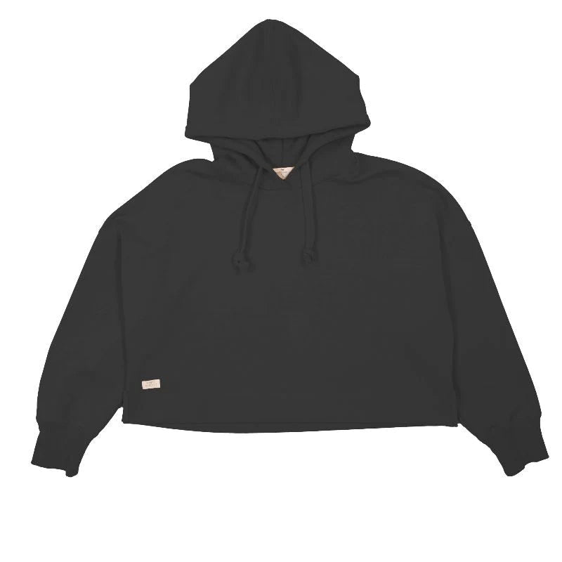 Black Crop Hoodie