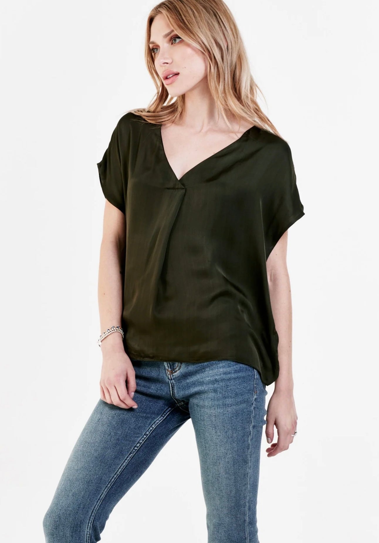 KRISTEN TUCKED TOP FOREST NIGHT