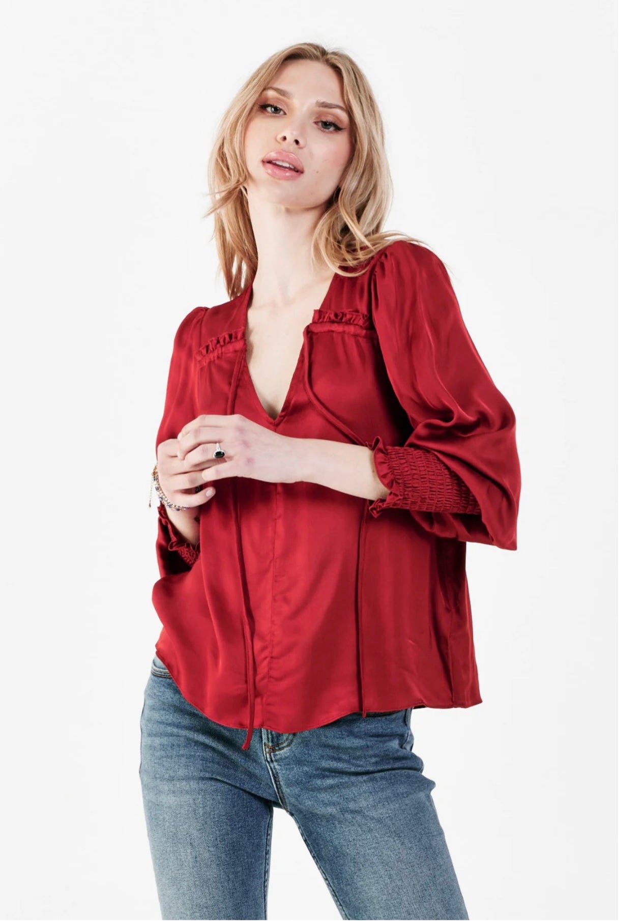 AMELIA RUCHED TOP BARBADOS