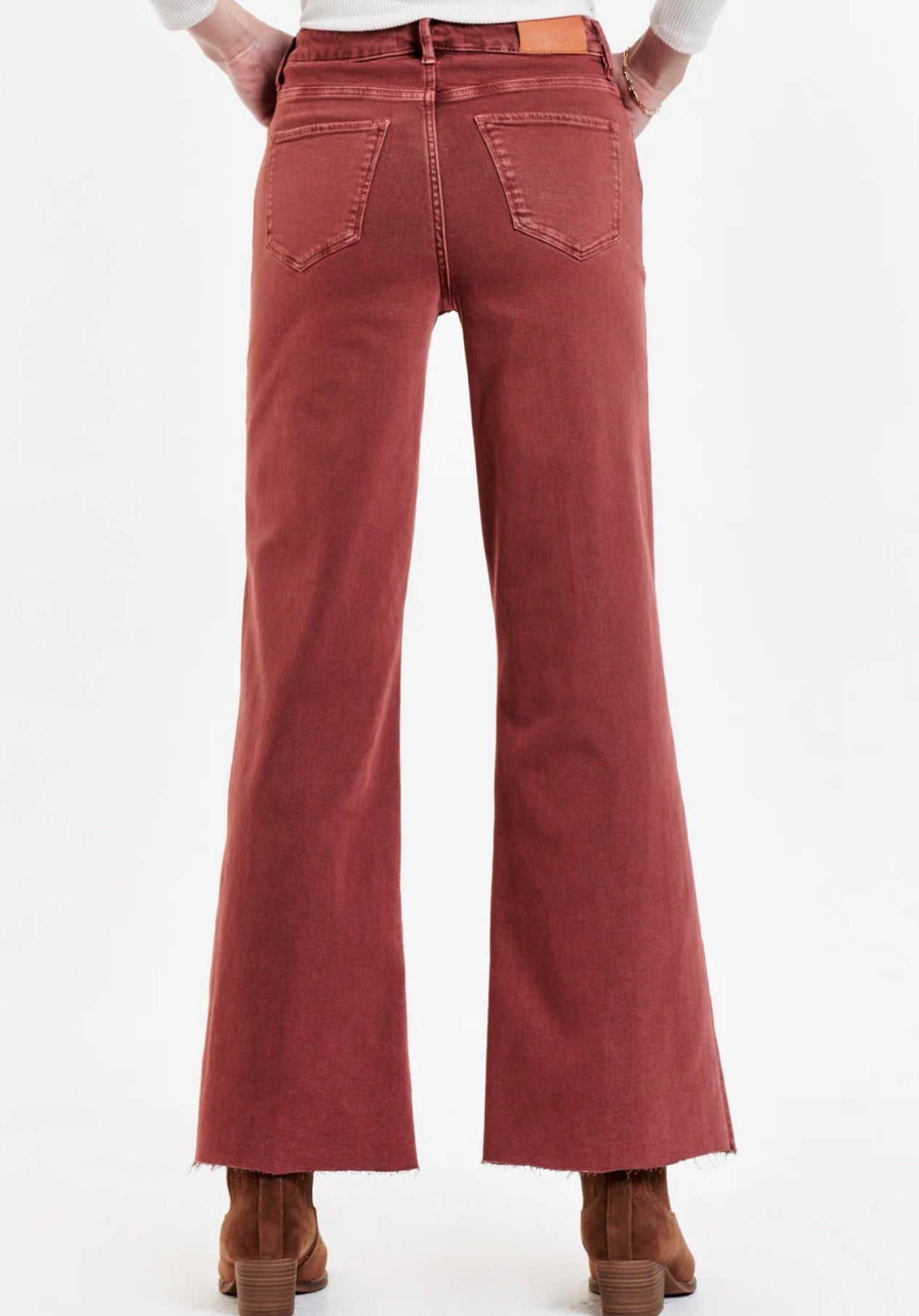 FIONA HIGH RISE WIDE LEG JEANS CINNAMON