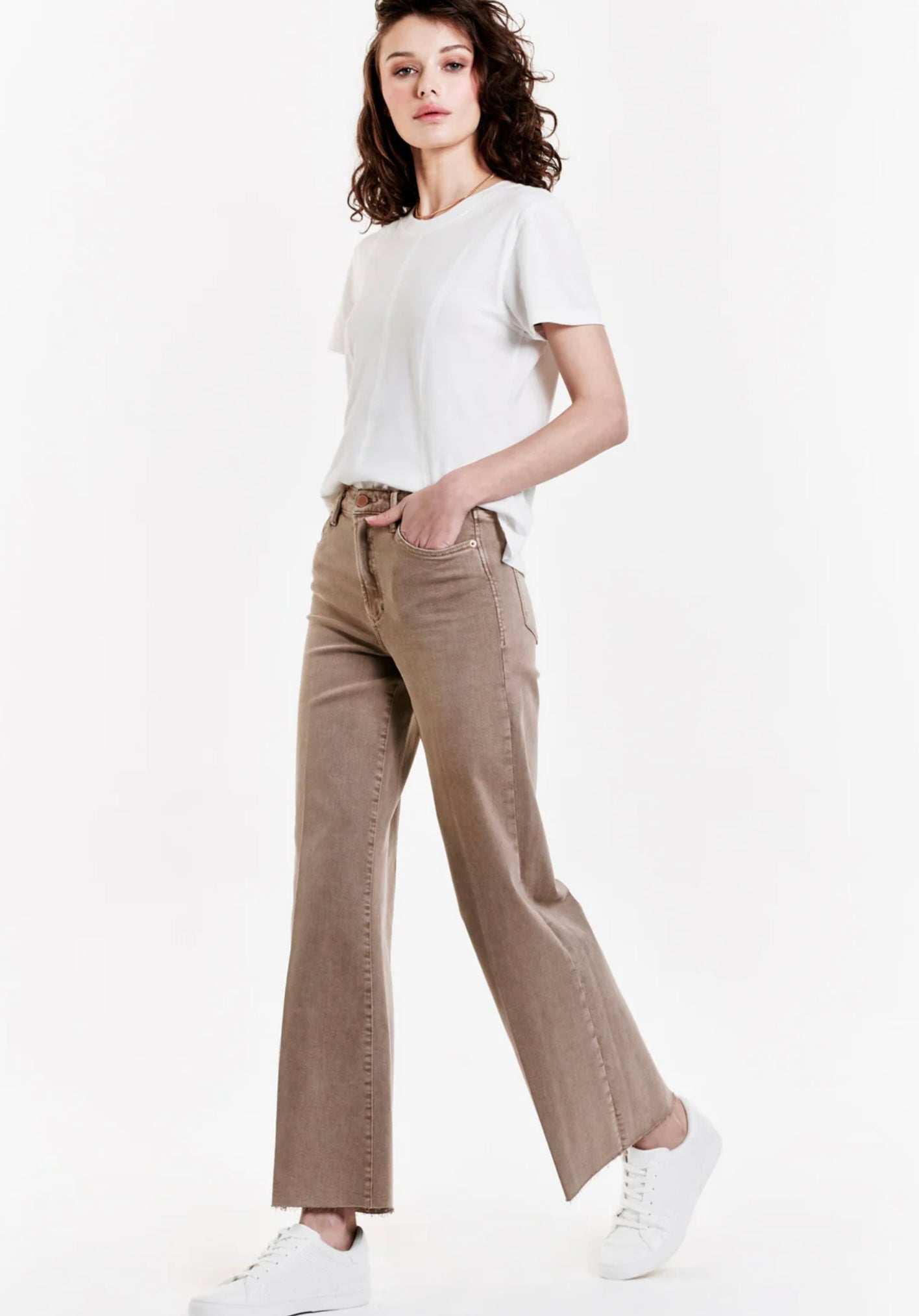 FIONA HIGH RISE WIDE LEG JEANS SHELL