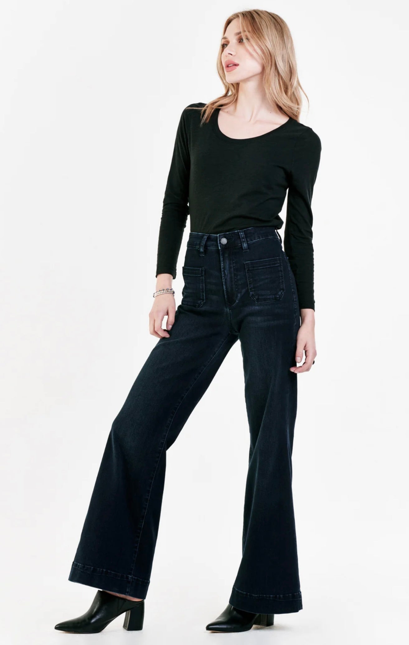 FIONA HIGH RISE WIDE LEG JEANS CONFESSION