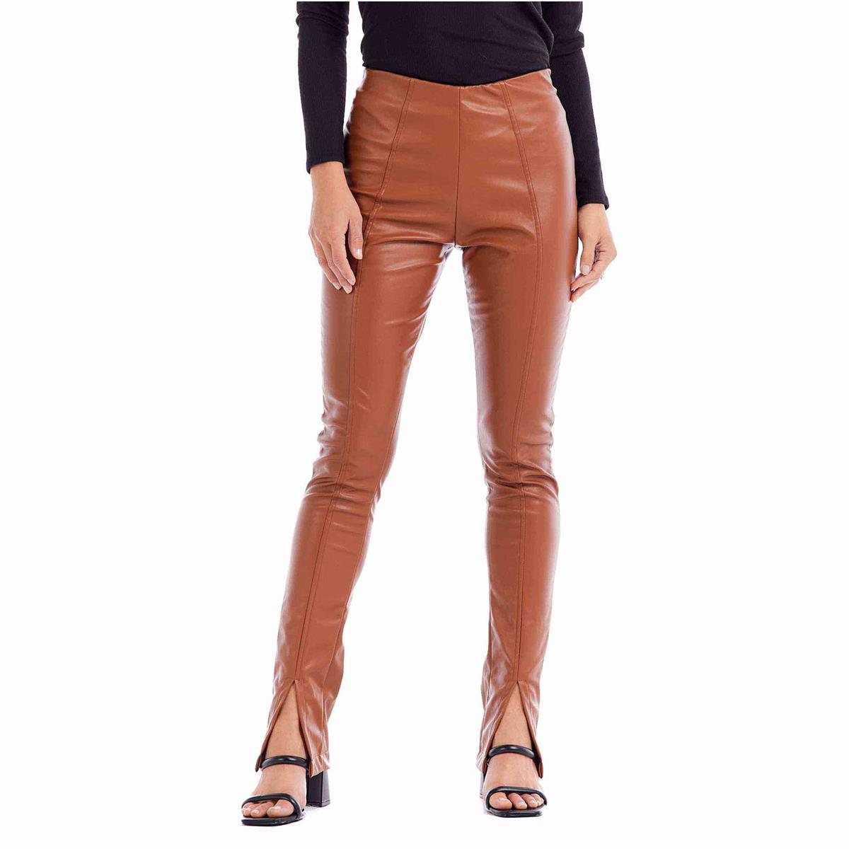Tan Ander Slit Leggings
