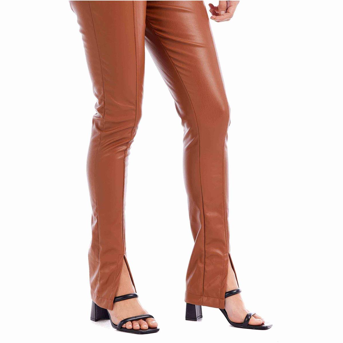 Tan Ander Slit Leggings