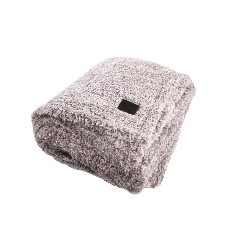 STYLISH SHERPA BLANKET TOTE IN TAUPE