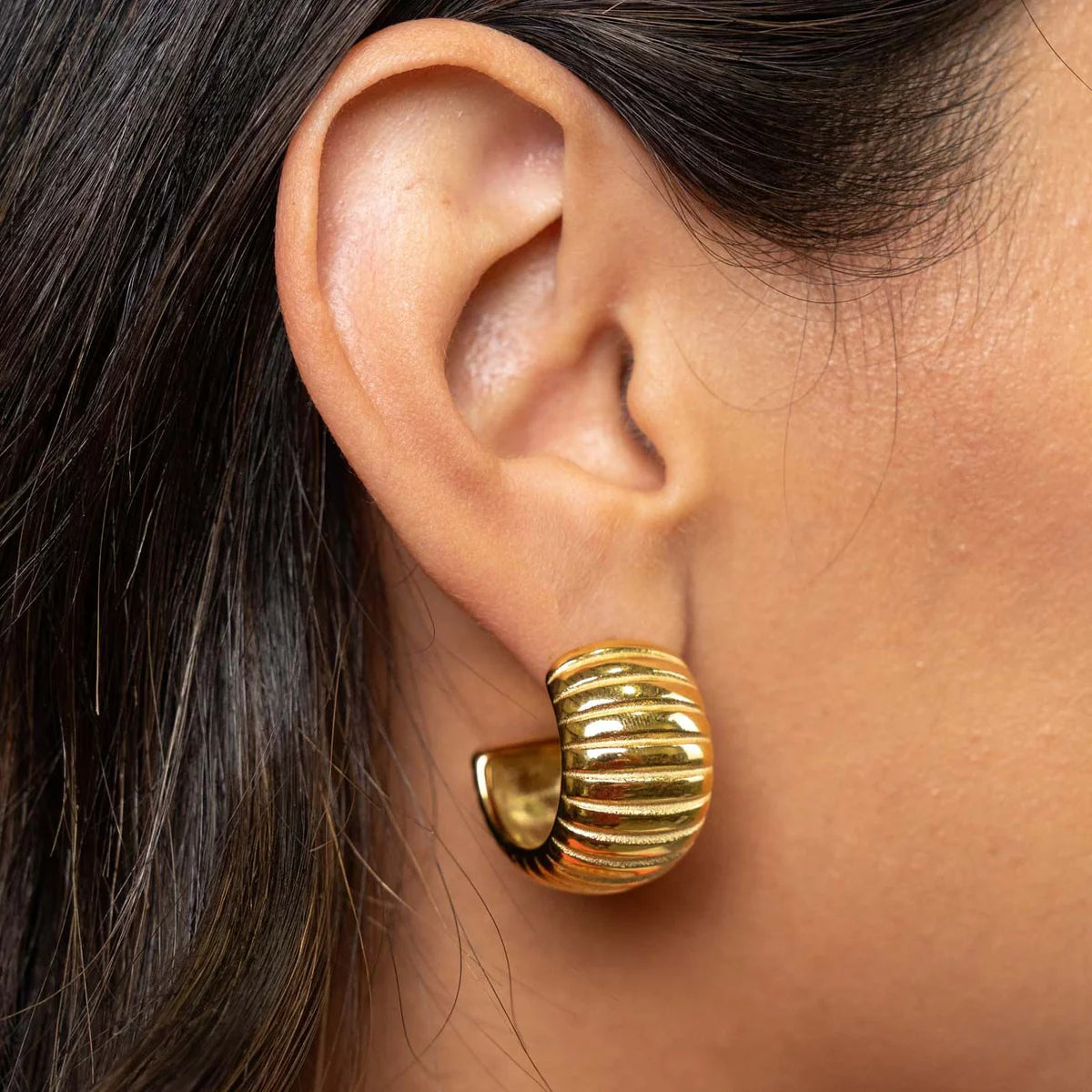 BRACHA She's Golden Hoops