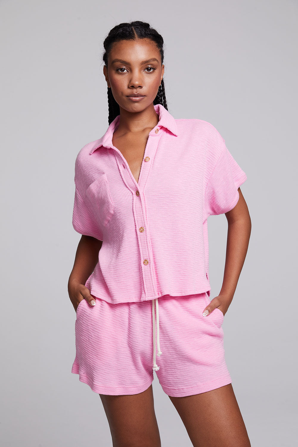 Chaser Valentina Rosewater Button Down