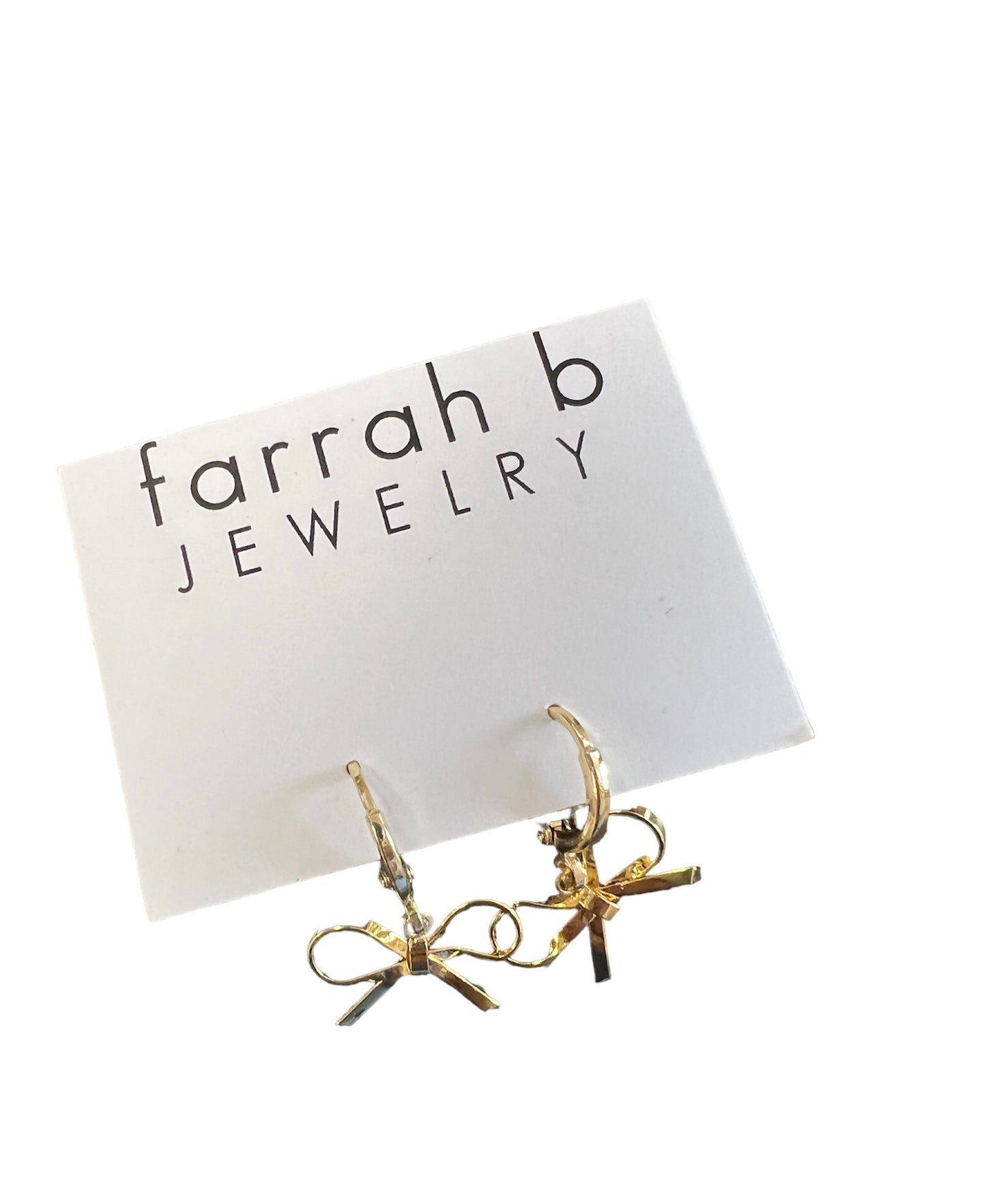 Farrah B Bow Huggie Earrings