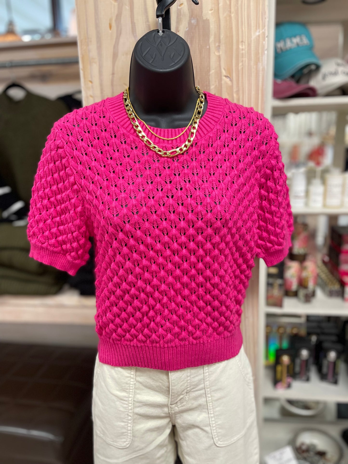 Lucy Paris Ira Bubble Fushia Top