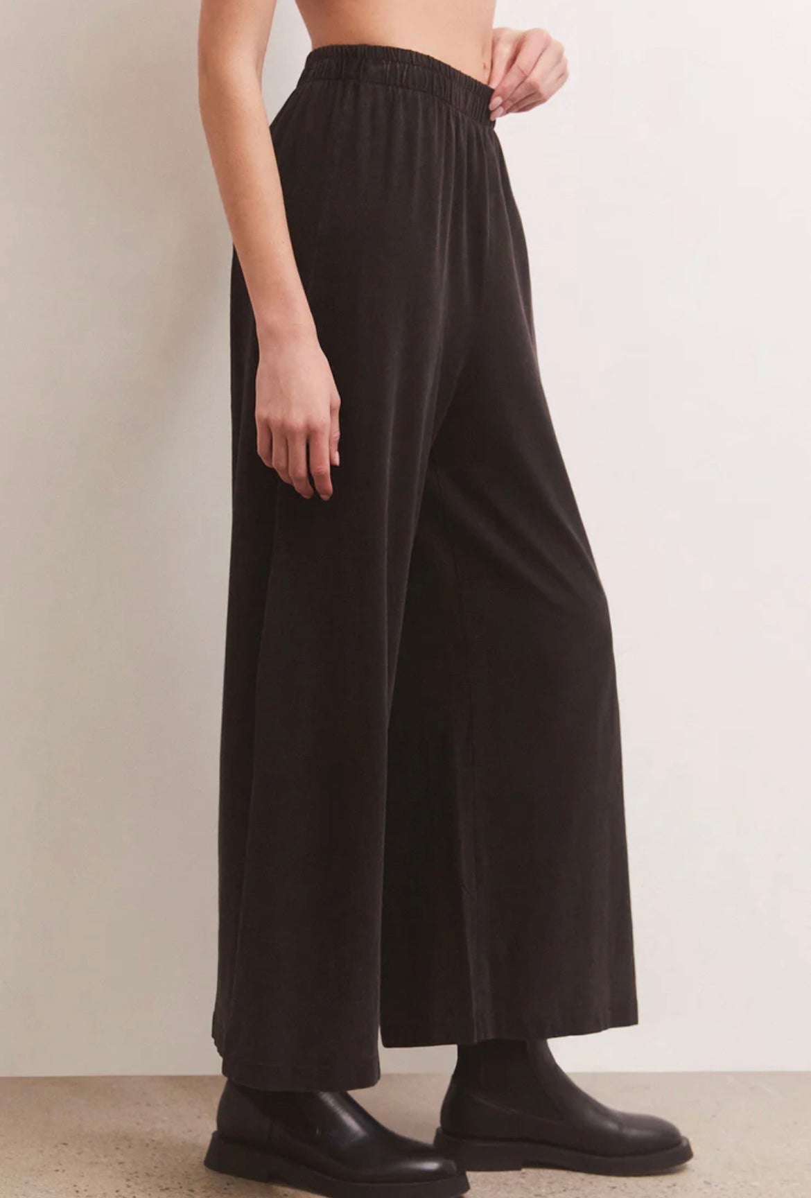 Z Supply Scout Jersey Flare Pant Black